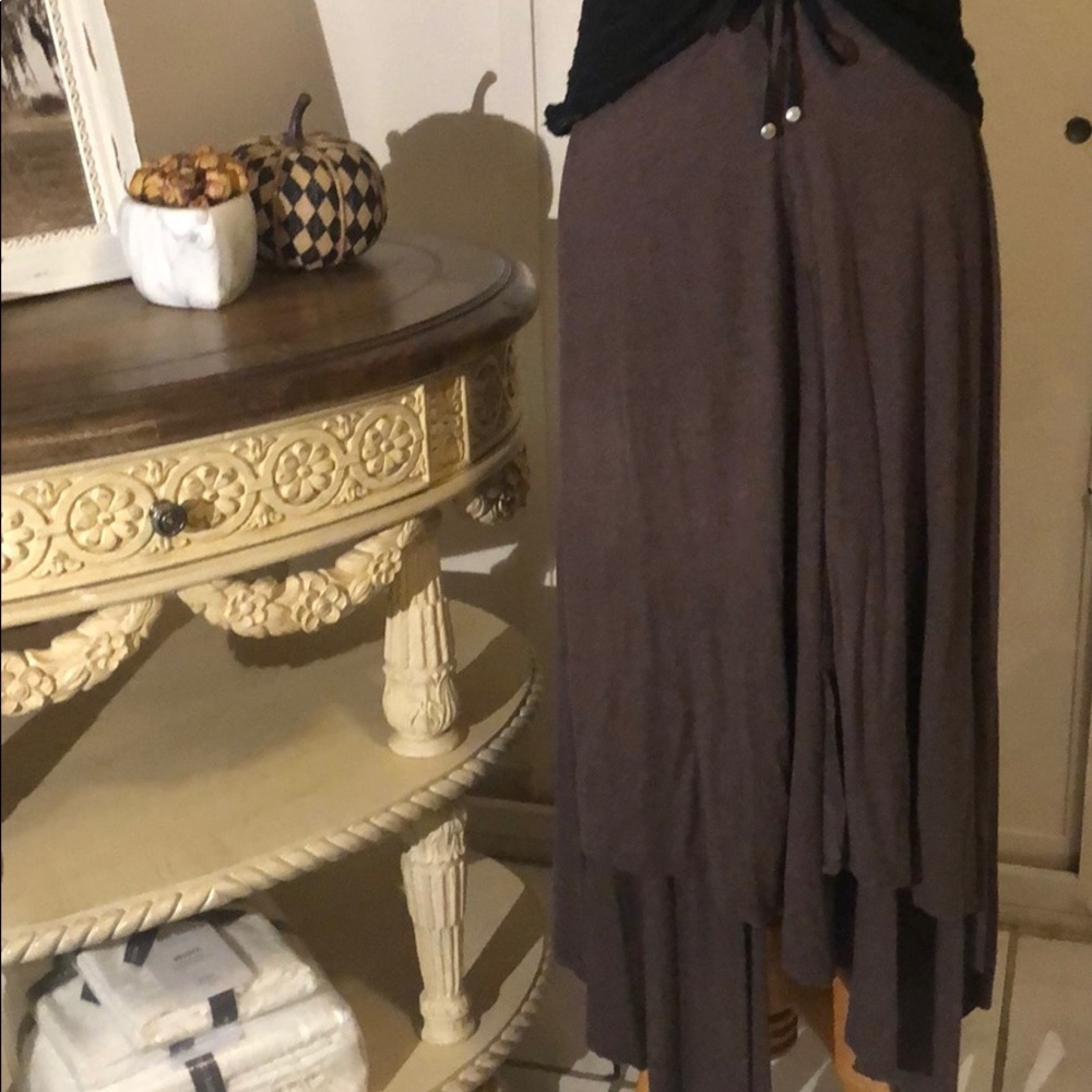 Long Brown Work or Play skirt